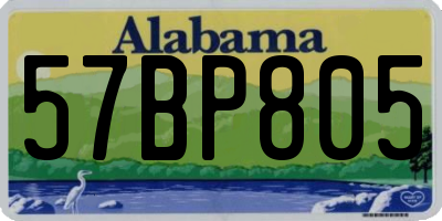 AL license plate 57BP805