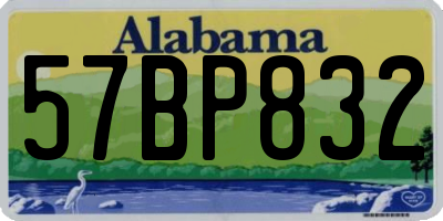 AL license plate 57BP832