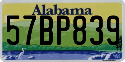 AL license plate 57BP839