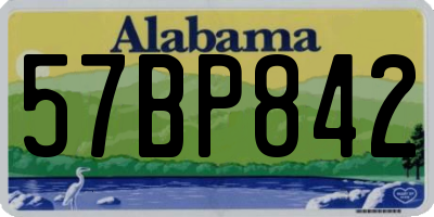 AL license plate 57BP842