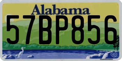 AL license plate 57BP856