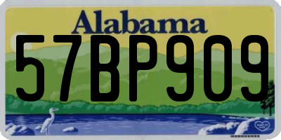 AL license plate 57BP909