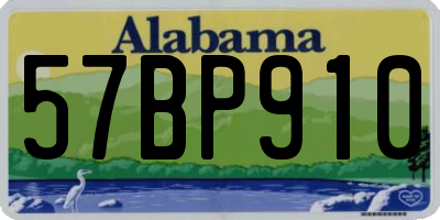AL license plate 57BP910