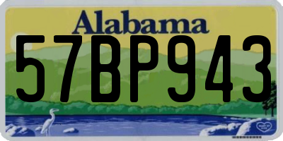 AL license plate 57BP943