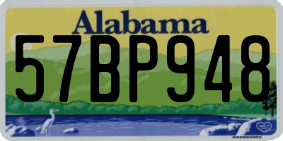 AL license plate 57BP948