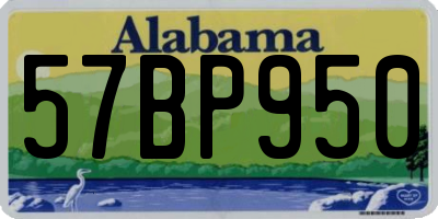 AL license plate 57BP950