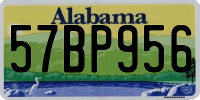 AL license plate 57BP956