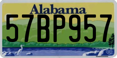 AL license plate 57BP957