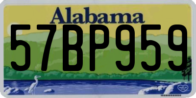 AL license plate 57BP959