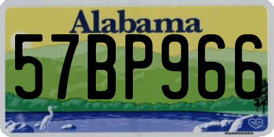 AL license plate 57BP966