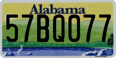 AL license plate 57BQ077