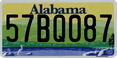 AL license plate 57BQ087