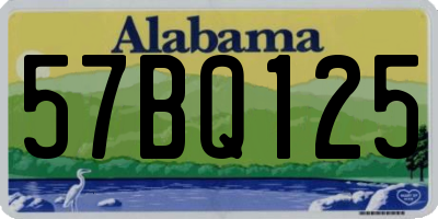 AL license plate 57BQ125