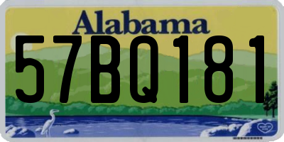 AL license plate 57BQ181