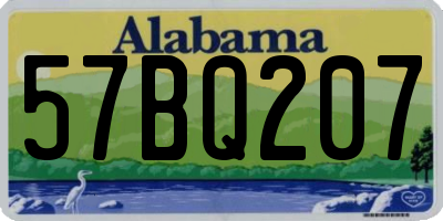 AL license plate 57BQ207