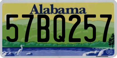 AL license plate 57BQ257