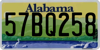 AL license plate 57BQ258