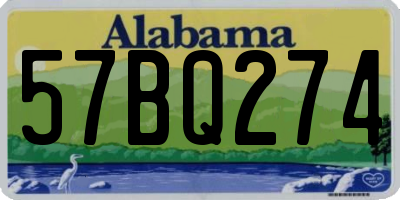 AL license plate 57BQ274