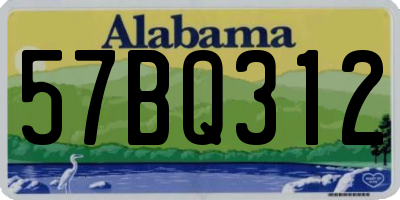 AL license plate 57BQ312