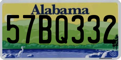 AL license plate 57BQ332