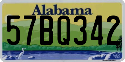 AL license plate 57BQ342