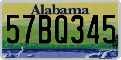 AL license plate 57BQ345