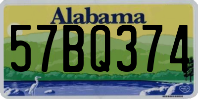 AL license plate 57BQ374