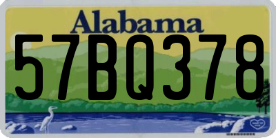 AL license plate 57BQ378