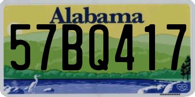 AL license plate 57BQ417