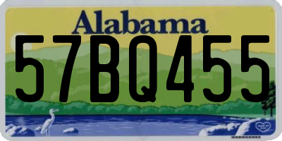 AL license plate 57BQ455