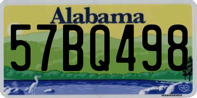 AL license plate 57BQ498