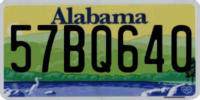 AL license plate 57BQ640