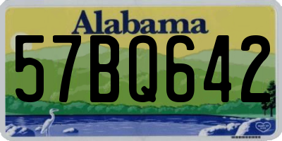 AL license plate 57BQ642