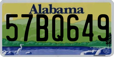 AL license plate 57BQ649