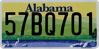 AL license plate 57BQ701