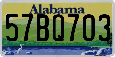 AL license plate 57BQ703