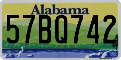 AL license plate 57BQ742