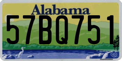 AL license plate 57BQ751