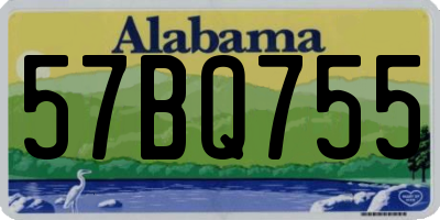 AL license plate 57BQ755