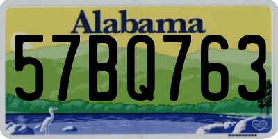 AL license plate 57BQ763