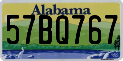 AL license plate 57BQ767