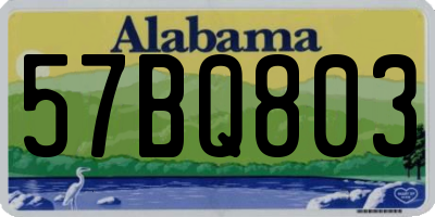AL license plate 57BQ803