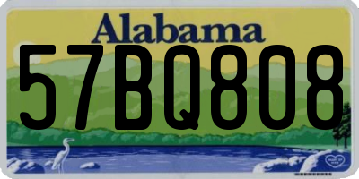 AL license plate 57BQ808