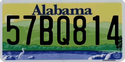 AL license plate 57BQ814