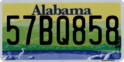 AL license plate 57BQ858