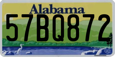 AL license plate 57BQ872