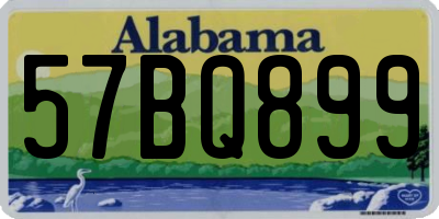 AL license plate 57BQ899