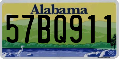 AL license plate 57BQ911