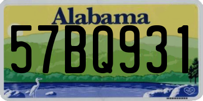 AL license plate 57BQ931