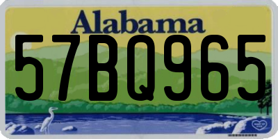 AL license plate 57BQ965